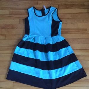 Beautees Blue and Black Girls Dress